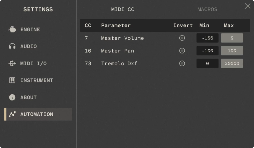 Automation Settings